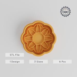 Mandala Cutter & Stamp Set, 6-Piece Geometric Ornament for Cookie & Fondant, S/M/L Sizes