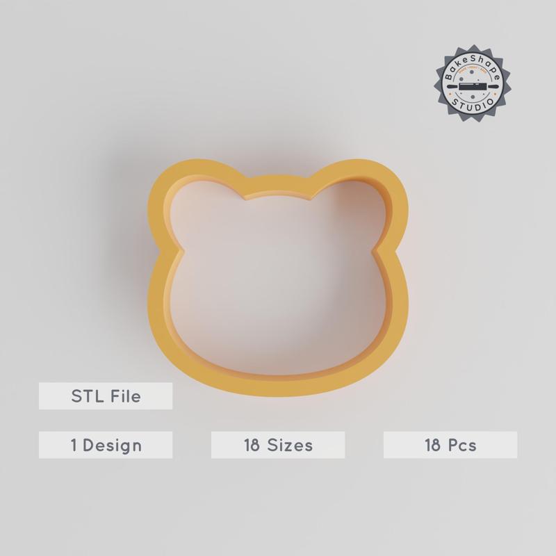 Panda Shape Cutter Set, 18 Pieces, 0.75"-5" Sizes, Cookie, Fondant & Clay, Wildlife Panda, Bamboo Bear