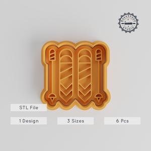 Ski Shape Cutter & Stamp Set, Perfect for Cookies & Fondant, 6-Piece, Sports & Winter Themes, Sizes S/M/L, Fun Snow Adventure