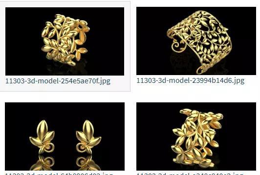 Leaf Ring Bracelet and Earrings set 11303