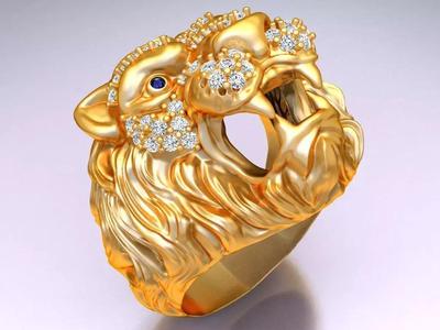 Lion Ring - Mens Rings - N280