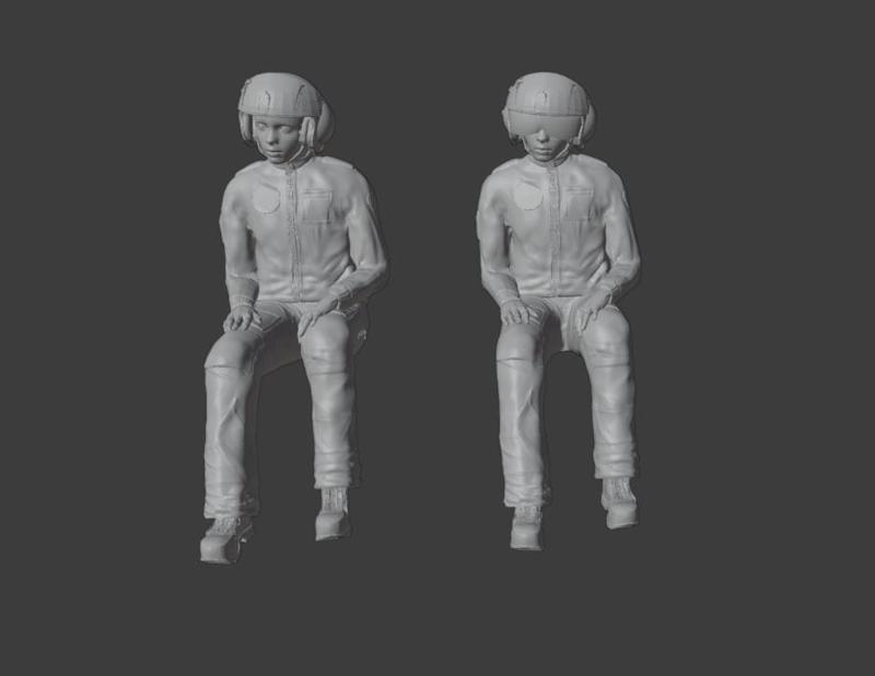 Helicopter female, Pilot, Crew, Scale 1:32
