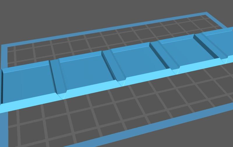 Base converter tray from 20mm to 25mm units