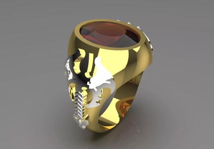 Man Knights Axe Ring mr0231