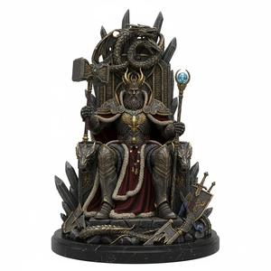 Epic Fantasy King on Throne – Majestic Royal Monarch Statue for 3D Printing