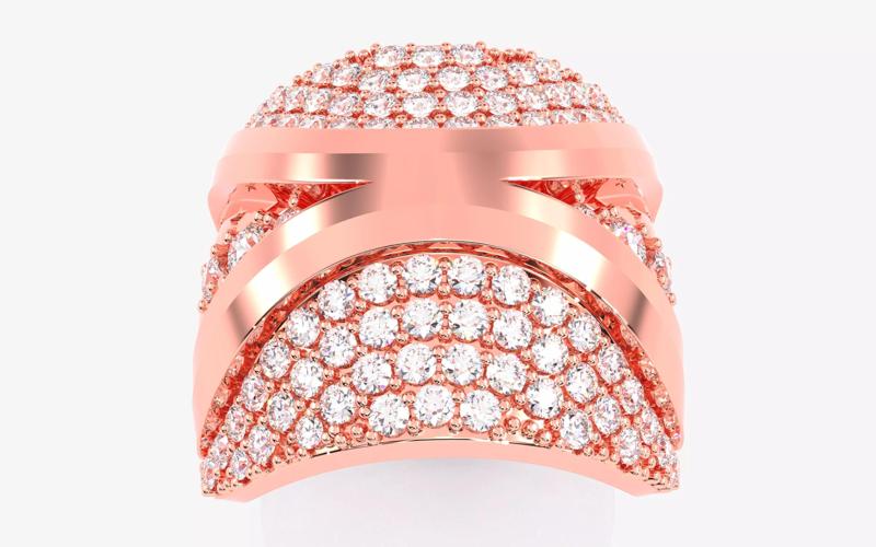 Mens Solitaire Ring 3dm stl renders details