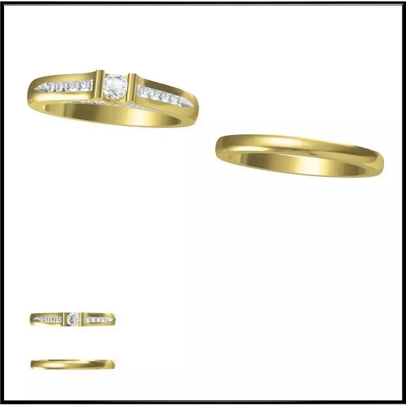 JCD Format Minimalist bridal set rings cad cam jewelry