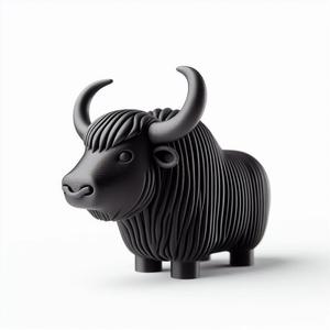 Yak in Anger 3D Print – Decorative Showpiece Sculpture