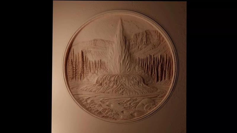 Geysers CNC 3d Print High Relief Sand Casting