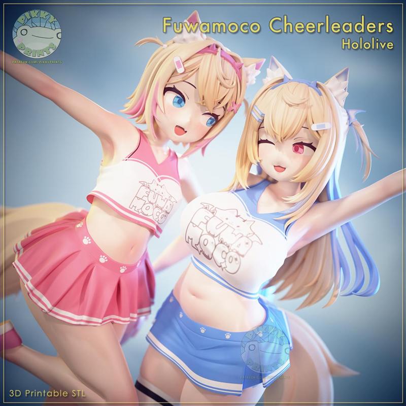 Fuwawa and Mococo Cheerleaders (FuwaMoco) - Hololive