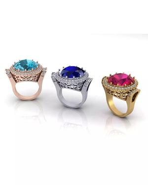 round halo jewelry ring