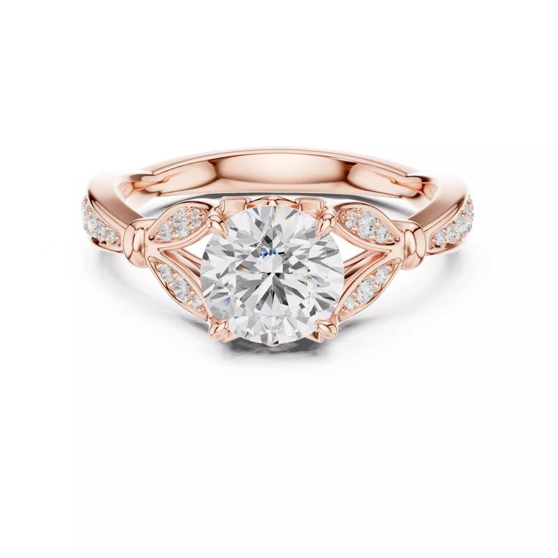 Round Cut Hidden Diamond Engagement Wedding Ring 3DM STL Video