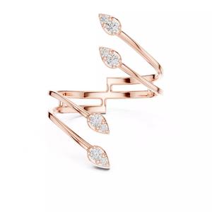 Round Cut Diamond Bypass Shank Wedding Ring 3DM STL Video