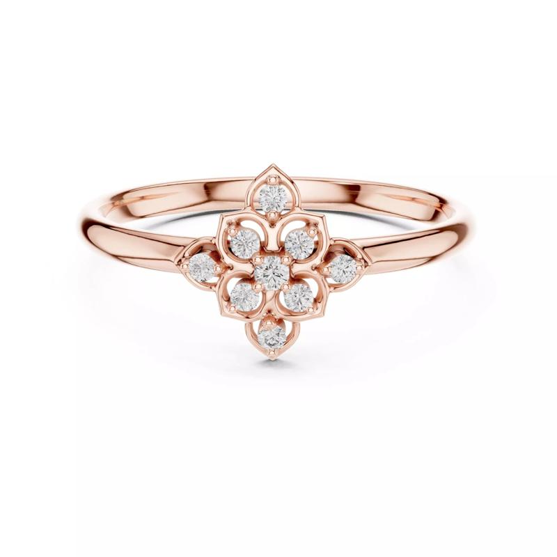 Round Cut Diamond Kite Shape Engagement  Ring 3DM STL Video