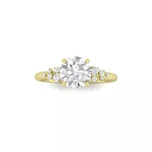 scattered style diamond engagement ring