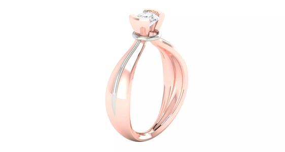 Rose gold -Diamond Ring- 3DM AND STL File  - DC LR-0810