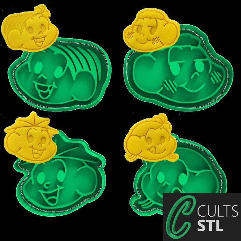 KIT CORTADORES TURMA DA MÔNICA - 6,5cm