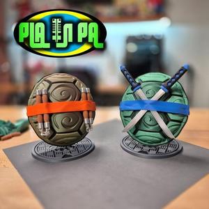TMNT Display shells Leo and Mike Multi-Part