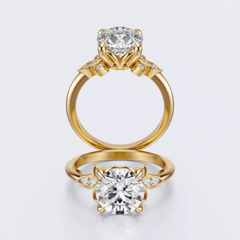 Round shape engagement Ring