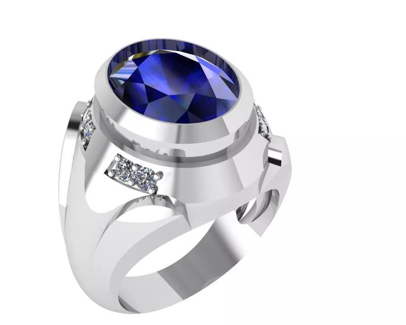 rings oval sapphire stone in gold ring