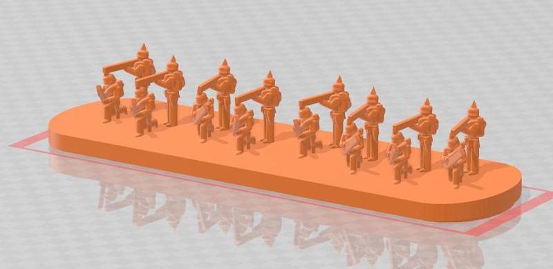 3mm Prussians Franco Prussian War Skirmishers - double sized unit (30mm base)