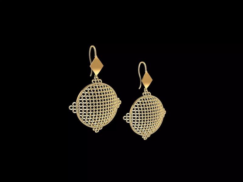 GEOMETRIC JALI EARRINGS