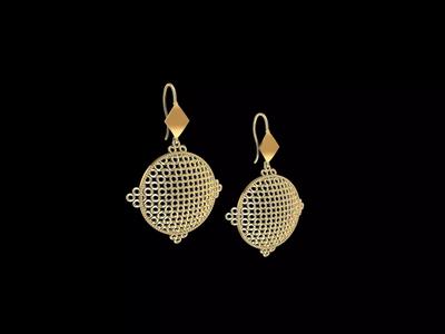 GEOMETRIC JALI EARRINGS