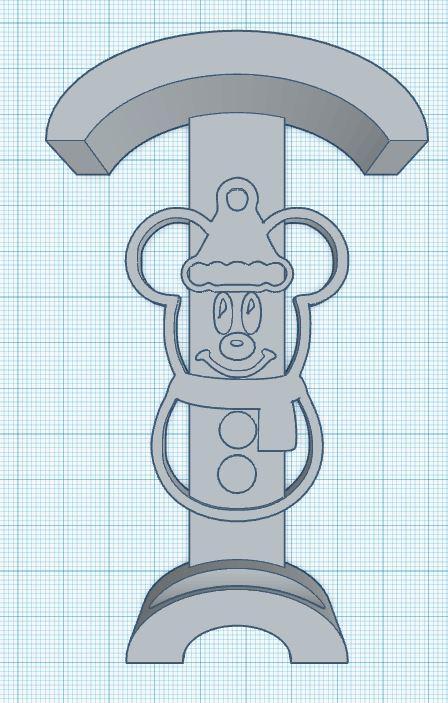 Snowman Mickey - LoungeFly/Minnie Ear Display Hook