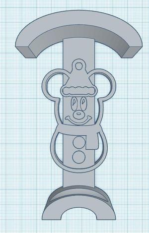 Snowman Mickey - LoungeFly/Minnie Ear Display Hook