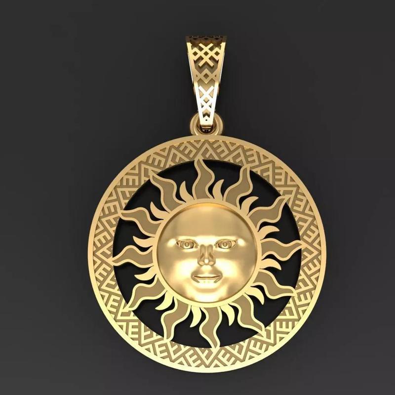 Sun face pendant Sun with a face