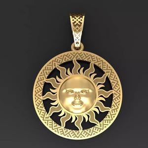 Sun face pendant Sun with a face