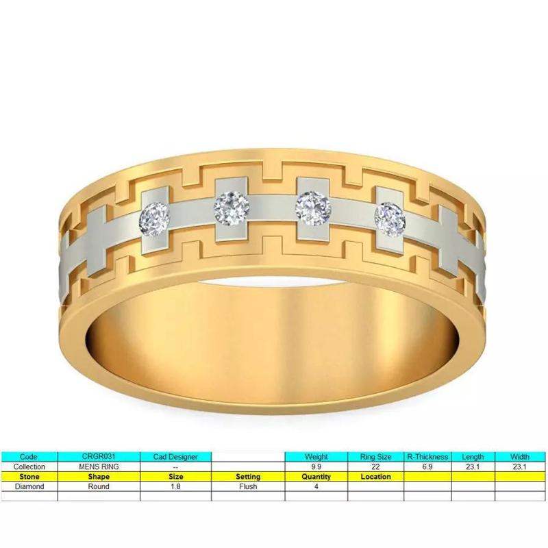 Elegant Gold Finger Ring for Men with Unique Features