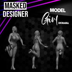 MODEL GIRL DIORAMA