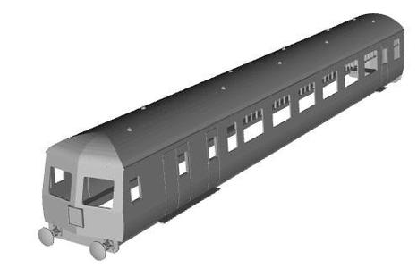 BR Class 126 DMU motor second brake coach leading 1/32 scale