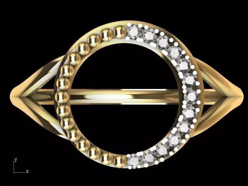 CIRCLE DIAMOND RING stl verified