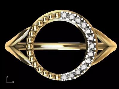 CIRCLE DIAMOND RING stl verified
