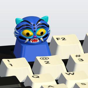 Keycap Derpy tiger kpop demon hunters  STL file 3D Model, 3mf Multicolor Fanart