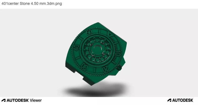 Men Watch With Round Cut Center Stone