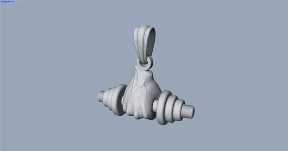 Dumbbell Pendant - Colgante Mancuerna
