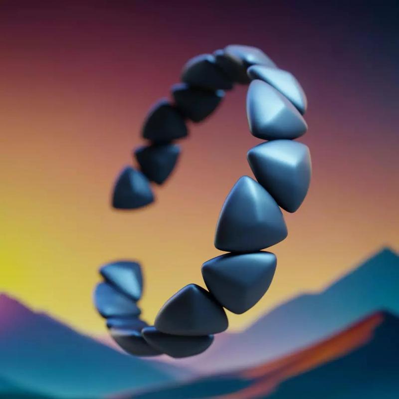 Obsidian Spike Ring - Futuristic Modular 3D Print Jewelry 19