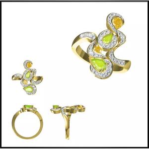 JCD Format Fancy color stone rings cad color stone ring