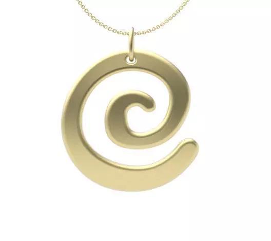 25mm Spiral Pendant