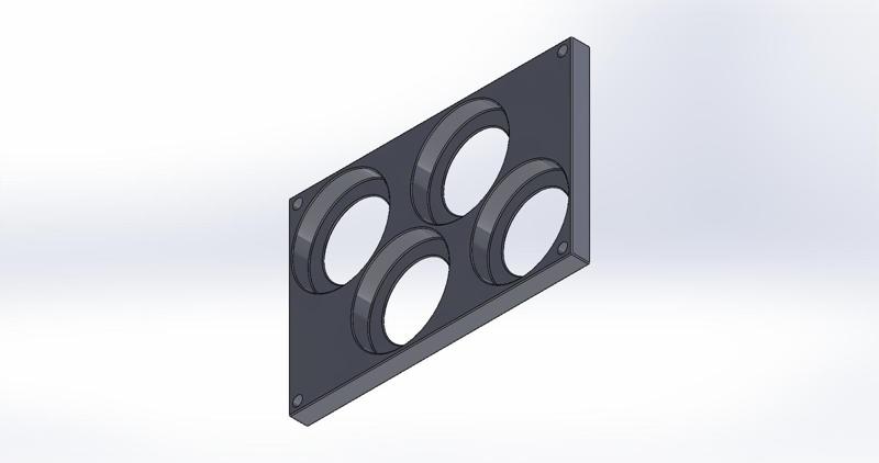 Miniatures Storage Tray, 50mm Round Base x 4, ShoeBox Miniatures Storage System