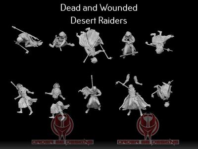 Desert Raider Dead / Wounded Casualties - Legion Scale
