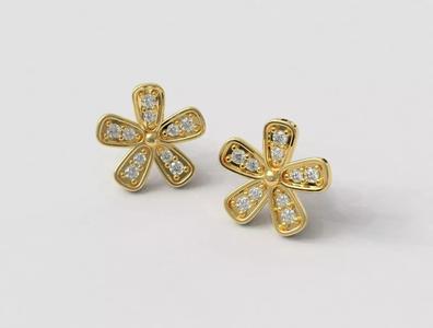 Flower Diamond Earrings