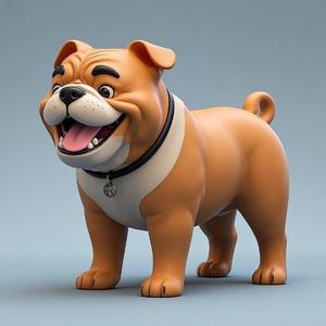 2310 Color Laughing Pug - 3D-Printed Statue, pug, dachshund, poodle, cat, dog, monkey, zebra, animal, armadillo, lion, fox, faun, pomeranian, troll, platypus, majestic, sculpture, fantasy, crocodile