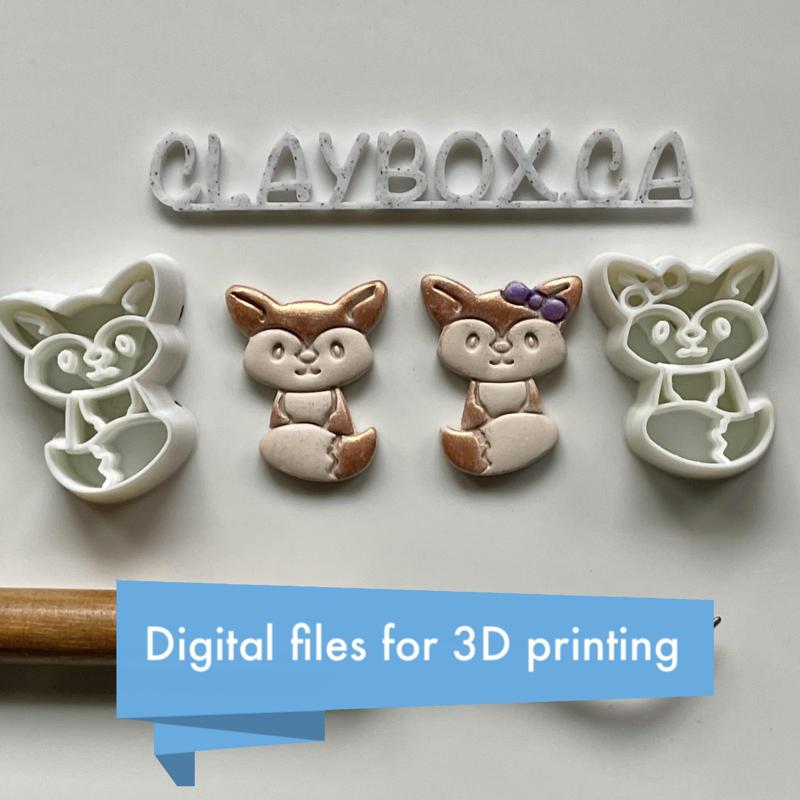 Foxy friends cutter pair - seven sizes