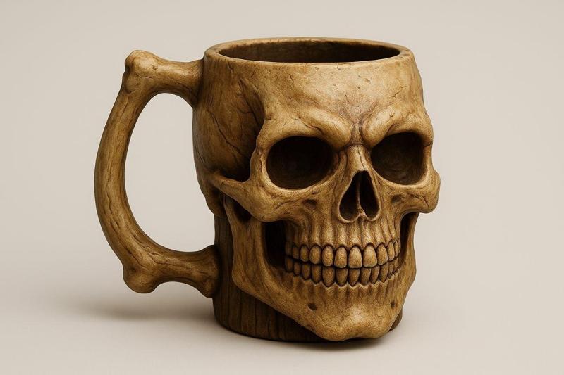 Halloween skull jug