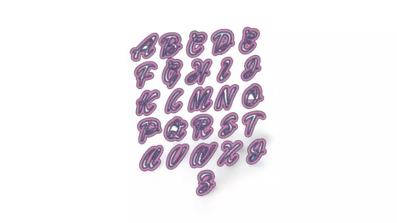 SET CORTANTES ABECEDARIO BARBIE ALFABETO LETRAS LETTERS MUNECA