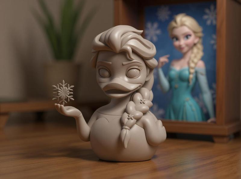 Rubber Duck - Elsa Ice Queen - 3D print